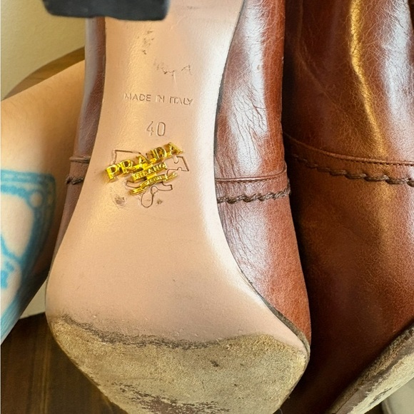 Prada Leather Tall Leather Boots, Size EU 40 - Picture 10 of 12